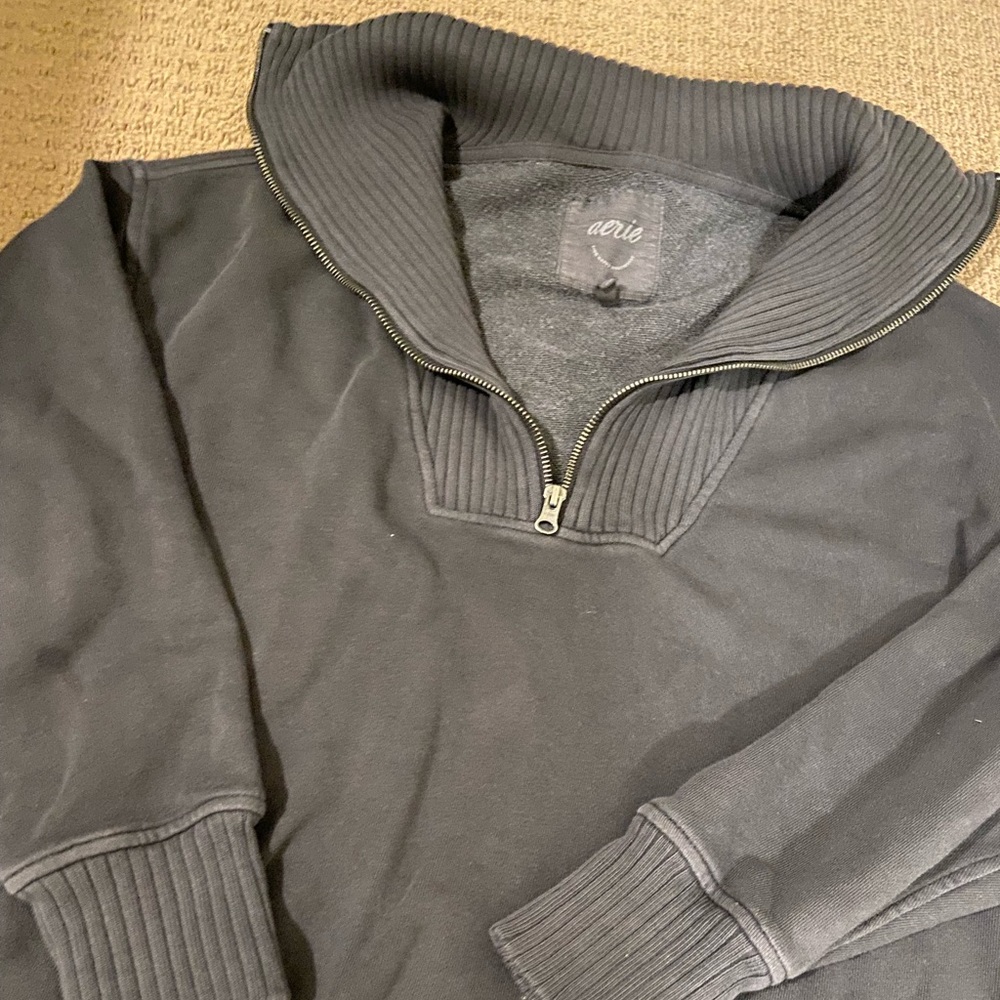 Aerie Half Zip collared sweatshirt